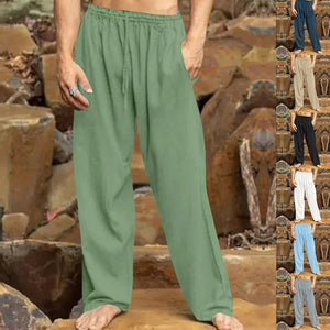 Men's Breathable Loose Tether Sweatpants - Comfortable Polyester Trousers for Casual and Sporty Wear - Carvan Mart