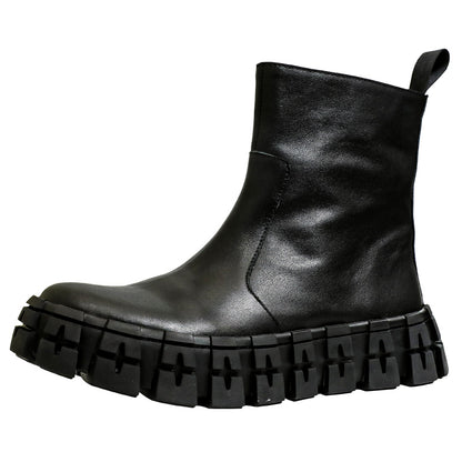 Thick Sole Mid Top Motorcycle Boots - Carvan Mart Ltd