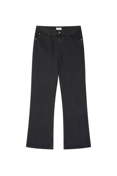 Black Bootcut Jeans Washed Retro Distressed - Carvan Mart