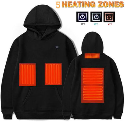 USB Heating Hoodies Vintage Gothic Heated Jacket Outdoor Electric Heating Jacket - Carvan Mart