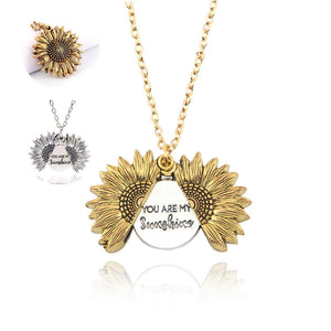 You Are My Sunshine Sunflower Necklace - Carvan Mart