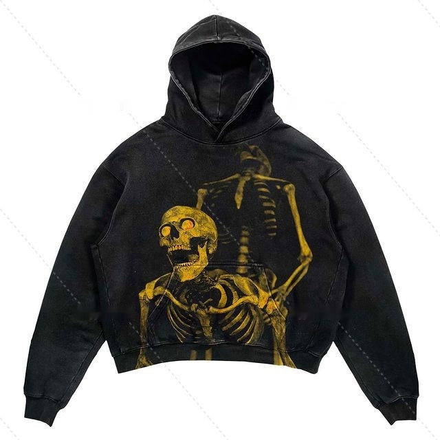 Gothic Punk Design Hoodie | 3D Printed Fashion Pullover - - Men's Hoodies & Sweatshirts - Carvan Mart