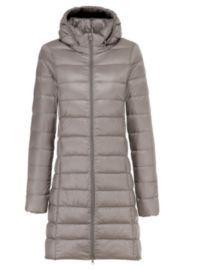 Mid-Length Light Drop-Off Hat Duck Down Jacket - Carvan Mart