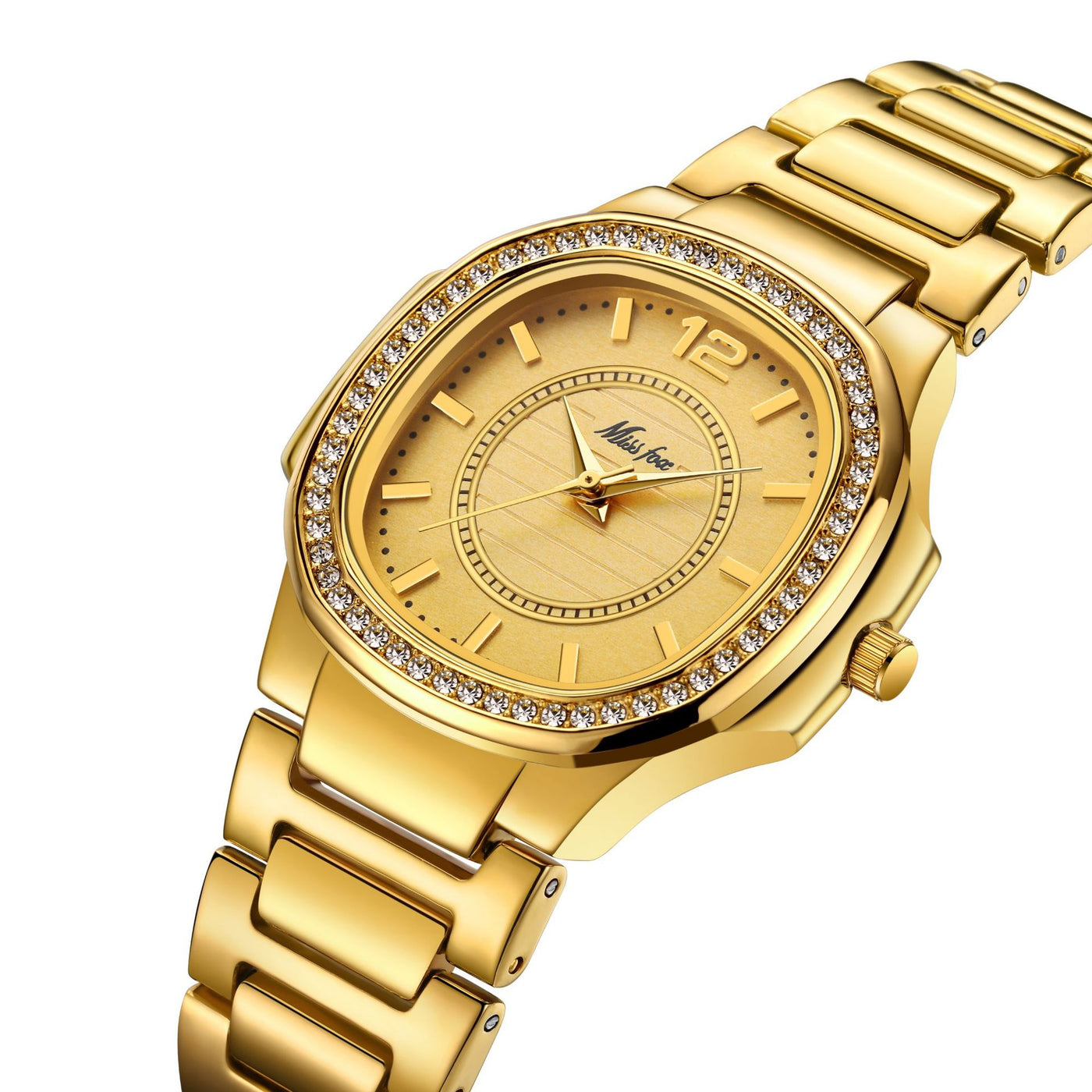 Diamond casual fashion ladies watch - Carvan Mart