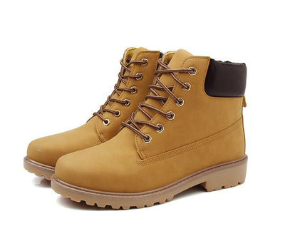 Lace Up Ankle Boots Martin Boots - Yellow - Men's Boots - Carvan Mart