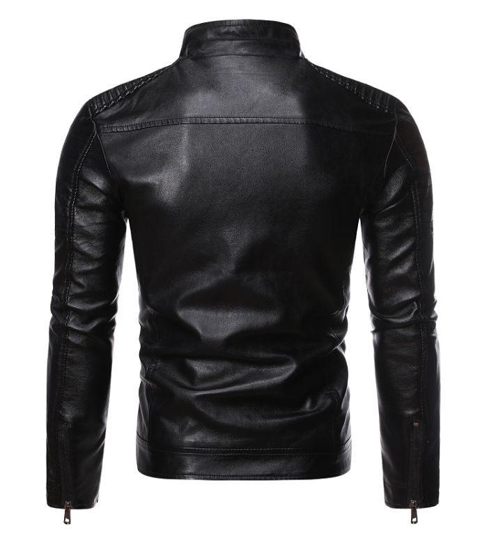 Zip decorative motorcycle jacket - Carvan Mart