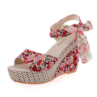 Bohemian high heel sandals - Carvan Mart