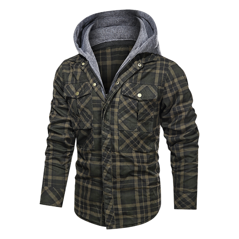 Men Warm Jacket Fleece Thick Winter Detachable Hoodies Jackets