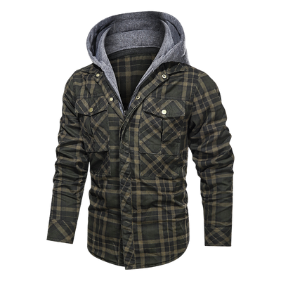 Men Warm Jacket Fleece Thick Winter Detachable Hoodies Jackets - Carvan Mart