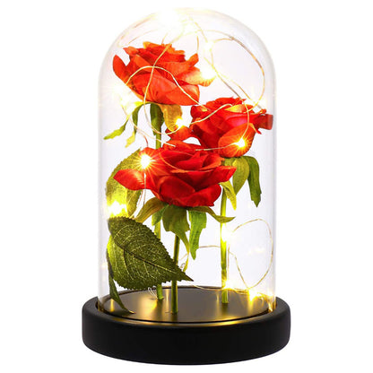 LED Night Light Immortal Flower Rose Decoration