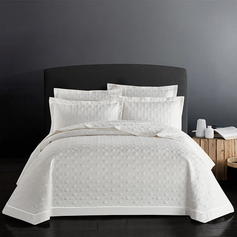 Twill cotton bed sheet - White 245x250 - Bedding Sets - Carvan Mart