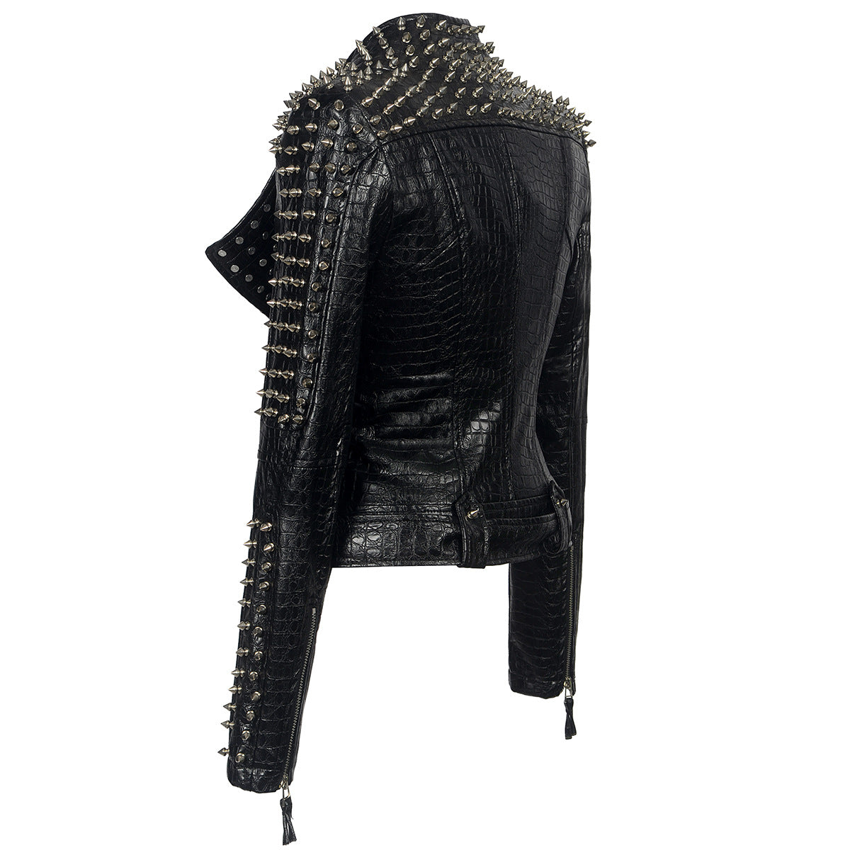 Stylish Women's Short PU Leather Motorcycle Jacket - Carvan Mart Ltd