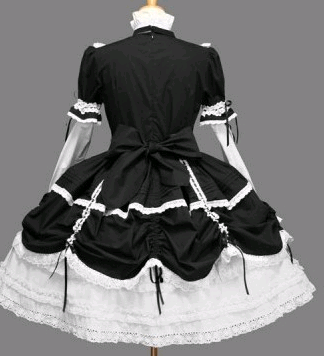 Lolita Dress with Lace Trim and Bowknot for Cosplay and Parties - - Prom Dresses - Carvan Mart