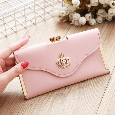 Women Short Small Money Purse Wallet Ladies PU Leather Folding Coin Card Holder - Pink - Women's Wallet - Carvan Mart