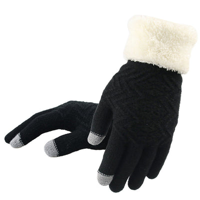 Winter knitted gloves - Carvan Mart