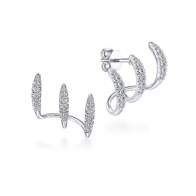 Earrings Diamond Inlaid Vibrato Cold Design Sense - Carvan Mart