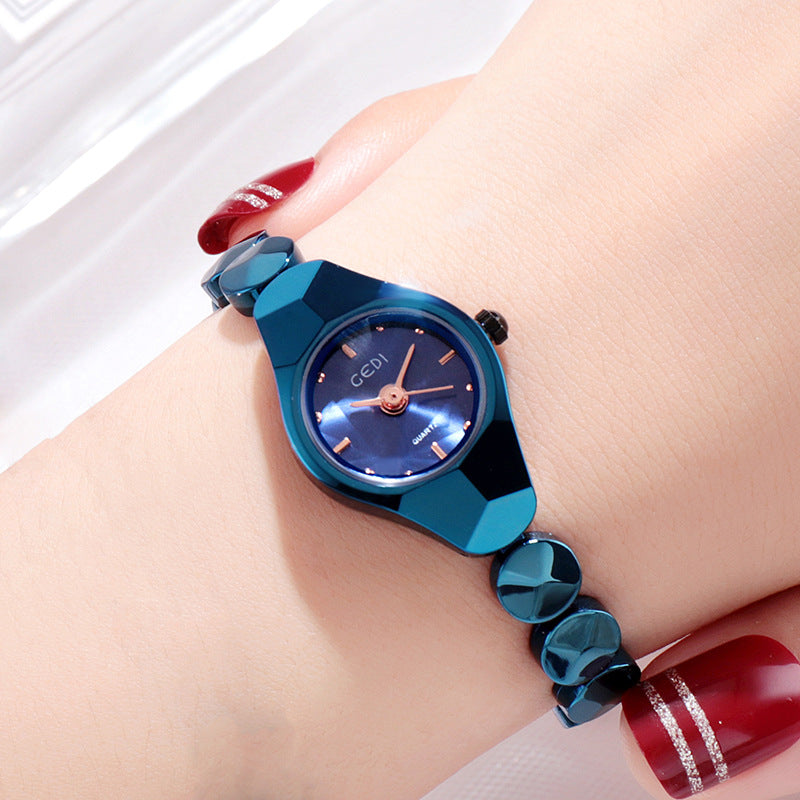 Tungsten steel bracelet watch - Blue - Women's Watches - Carvan Mart