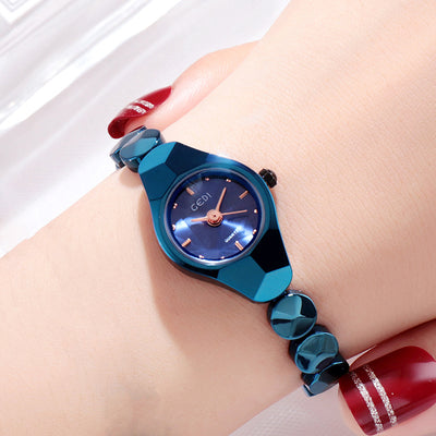 Tungsten steel bracelet watch - Blue - Women's Watches - Carvan Mart