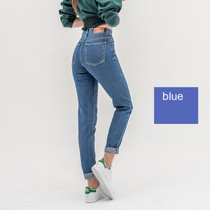 High Waist Plus Size Boyfriend Jeans for Women mom jeans - Carvan Mart