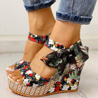 Bohemian high heel sandals - Carvan Mart