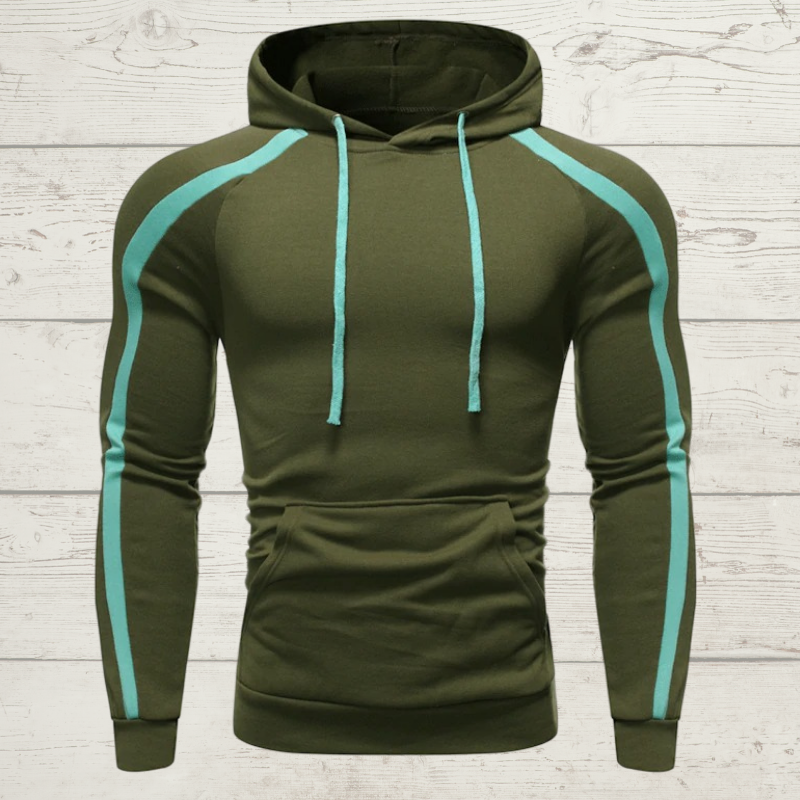 Fashionable Men's Hoodies Sporty Performance Sweatshirt - Green - Men's Hoodies & Sweatshirts - Carvan Mart