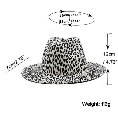 Men's And Women's Fashionable All-match Milky White Leopard Print Woolen Hat - - Men's Hats & Caps - Carvan Mart