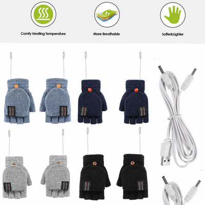 USB Double-sided Electrically Heated Gloves - Carvan Mart