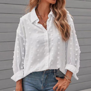 Spring And Summer New Cross-border Women's Clothing Fashion Long Sleeve Shirt - - Winter Tops - Carvan Mart