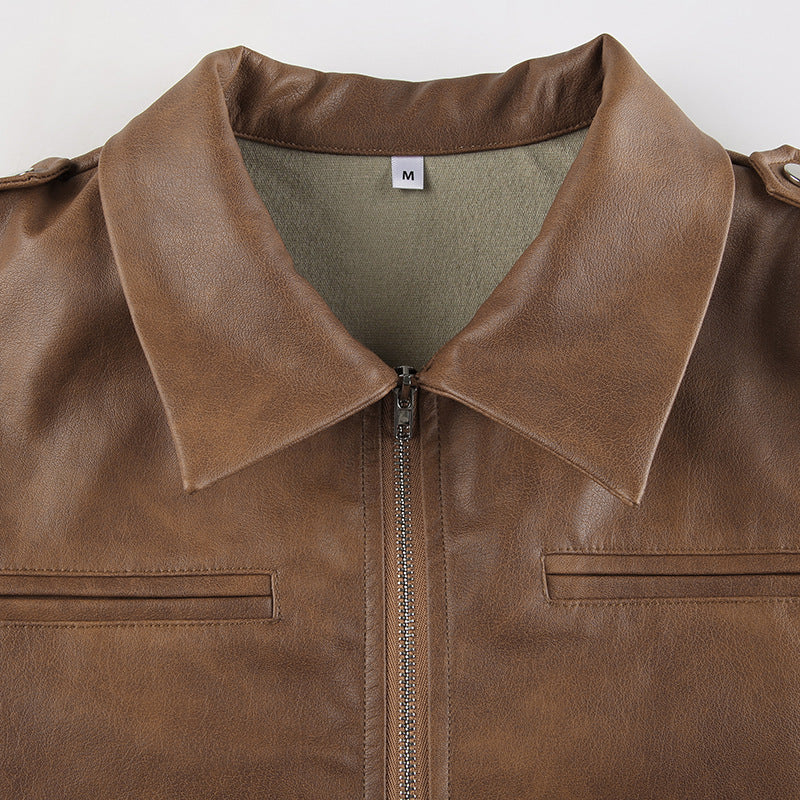 Classic Women's Leather Biker Jacket American Leather Coat - Carvan Mart