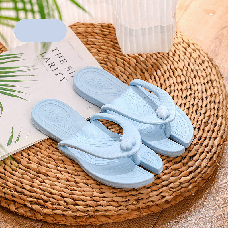 Folding Slipper Travel Flip Flops - Soft Sole Portable Beach Shoes for Men and Women - Blue - Women's Slippers - Carvan Mart