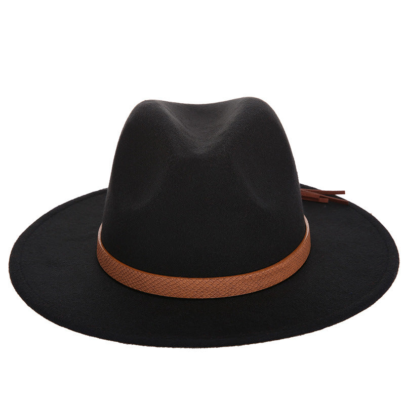 Woolen Jazz Hat Fashion Female Hat Top Hat - Carvan Mart