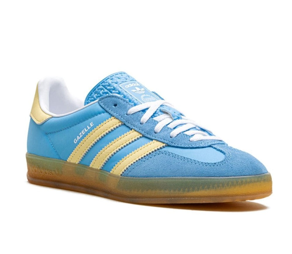 adidas Originals Gazelle Indoor Women's - Sky Blue Yellow - Sneakers - Carvan Mart