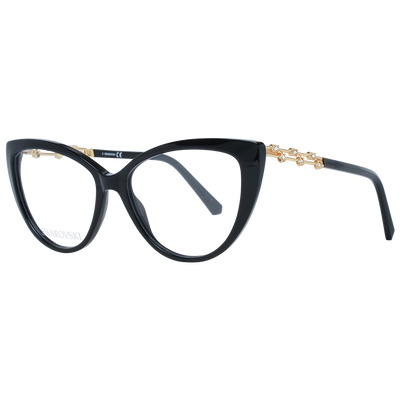 Swarovski Elegant Black Cat Eye Designer Eyeglasses - Black - - Swarovski