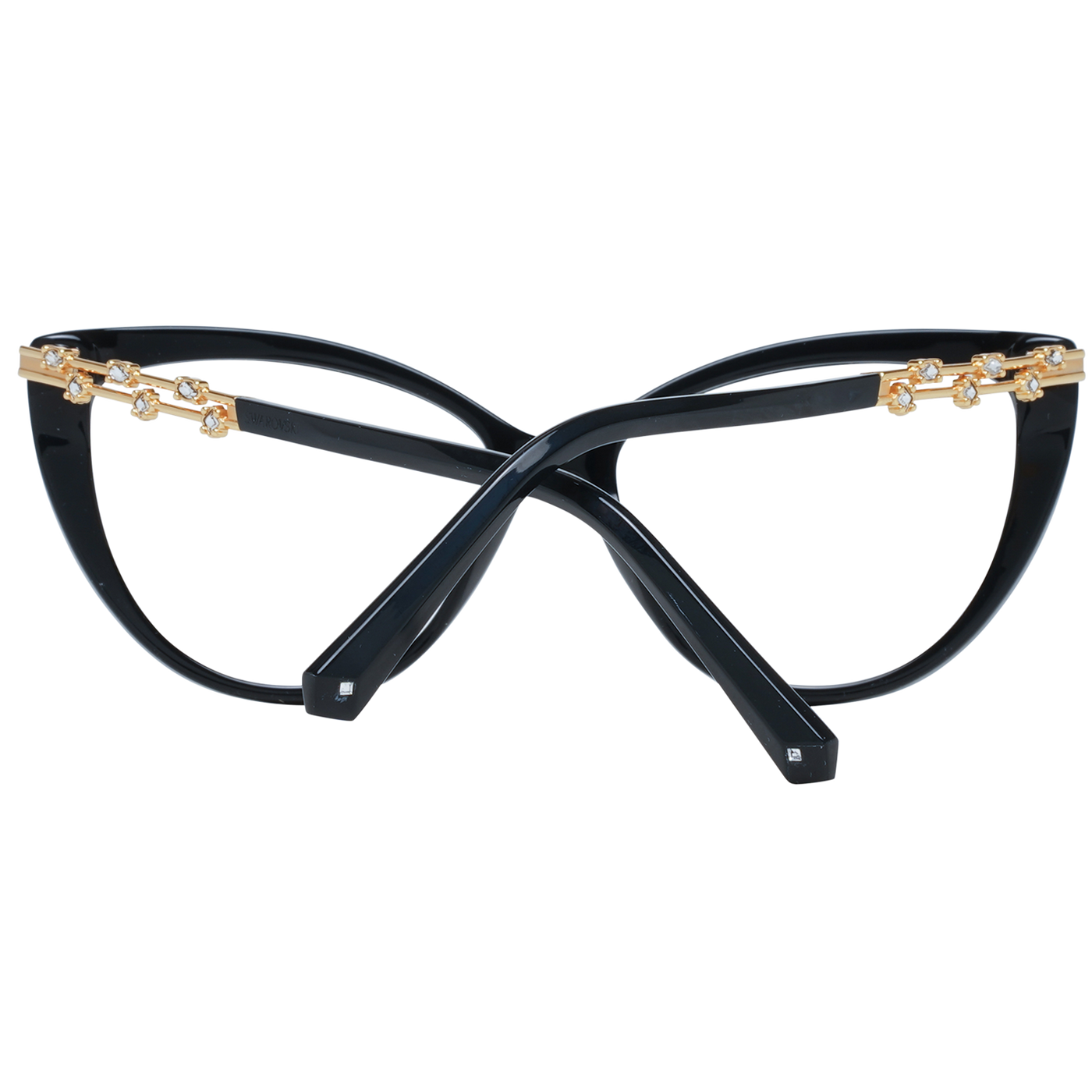 Swarovski Elegant Black Cat Eye Designer Eyeglasses - - - Swarovski