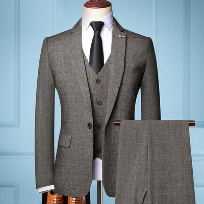 Carvan Three-piece Suit For Men Business Suit - Carvan Mart