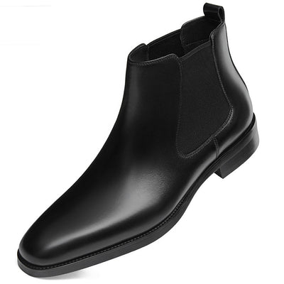 British Square Head Carved Ankle Boots - - Men's Boots - Carvan Mart