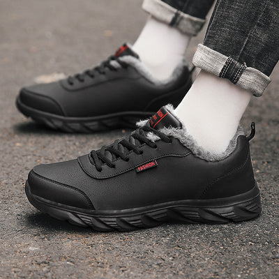 Men's Sneakers Winter Warm Sports Shoes With Plush - Carvan Mart