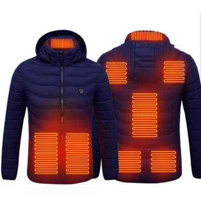 New Heated Jacket Coat USB Electric Jacket Cotton Coat Heater Thermal Clothing Heating Vest Men's Clothes Winter - Carvan Mart