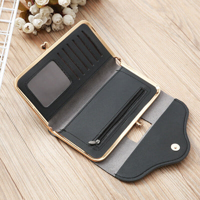 Women Short Small Money Purse Wallet Ladies PU Leather Folding Coin Card Holder - Carvan Mart