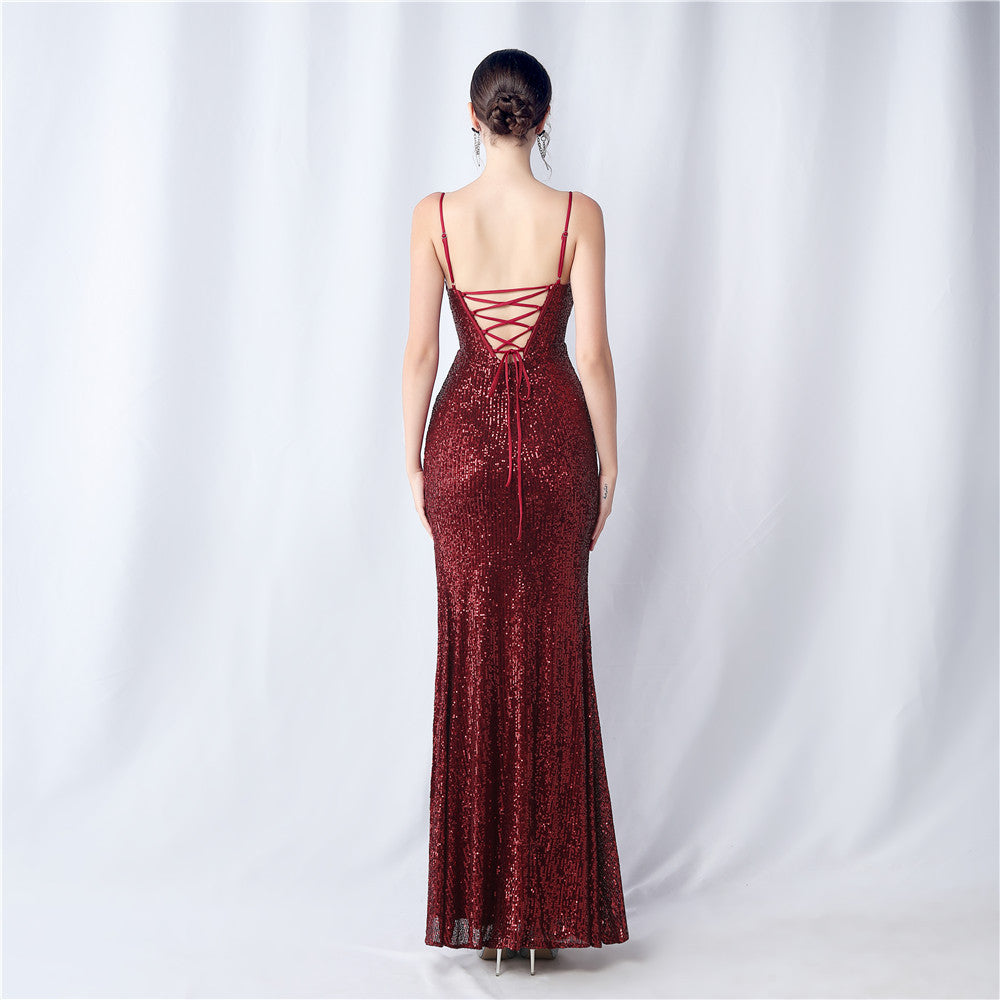 Gorgeous Prom Dresses Sequin Mermaid with Sweetheart Neckline and High Slit - Perfect for Formal Occasions - Carvan Mart