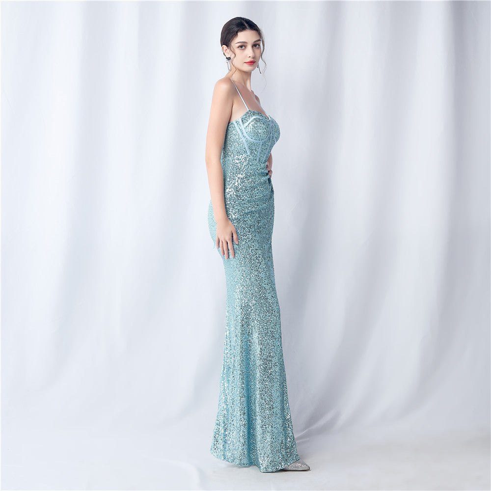 Gorgeous Prom Dresses Sequin Mermaid with Sweetheart Neckline and High Slit - Perfect for Formal Occasions - Carvan Mart