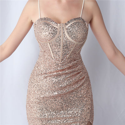 Gorgeous Prom Dresses Sequin Mermaid with Sweetheart Neckline and High Slit - Perfect for Formal Occasions