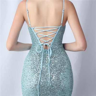 Gorgeous Prom Dresses Sequin Mermaid with Sweetheart Neckline and High Slit - Perfect for Formal Occasions - Carvan Mart