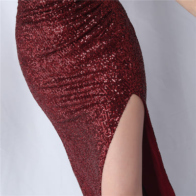 Gorgeous Prom Dresses Sequin Mermaid with Sweetheart Neckline and High Slit - Perfect for Formal Occasions - Carvan Mart