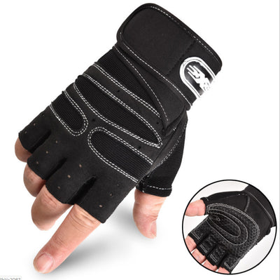 Cycling Gloves Half Finger Breathable Elastic Outdoor Bike Bicycle Riding Fitness Glove Accessories - Carvan Mart