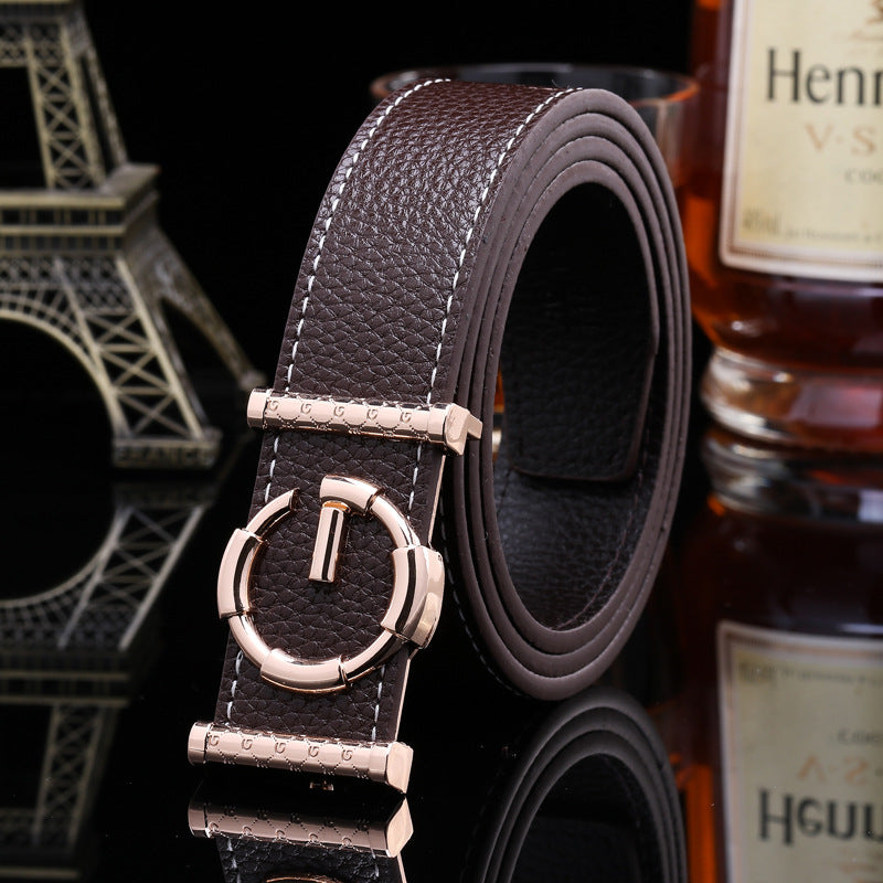 Ladies luxury belts cummerbunds for women G buckle Belt Genuine Leather belt Fashion genuine leather men belts buckle - Carvan Mart