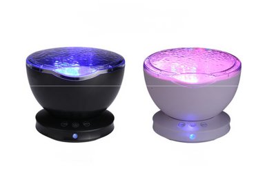 Ocean Wave Projector LED Night Light Remote Control TF Cards Music Player Speaker Aurora Projection - - Led Lighting - Carvan Mart