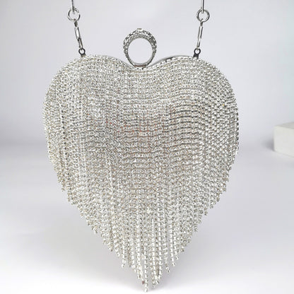 Women's Tassel Inlaid Diamond Handbag