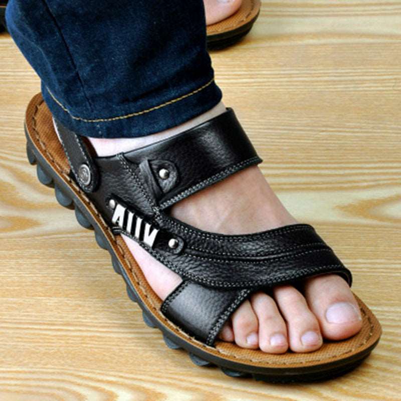 Men's Gladiator Casual Leather Slip On Fisherman Sandal - Carvan Mart