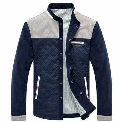 Autumn Men's Jacket Corduroy Casual Jacket Men's Jacket Men's Wear - Silver - Men's Jackets & Coats - Carvan Mart